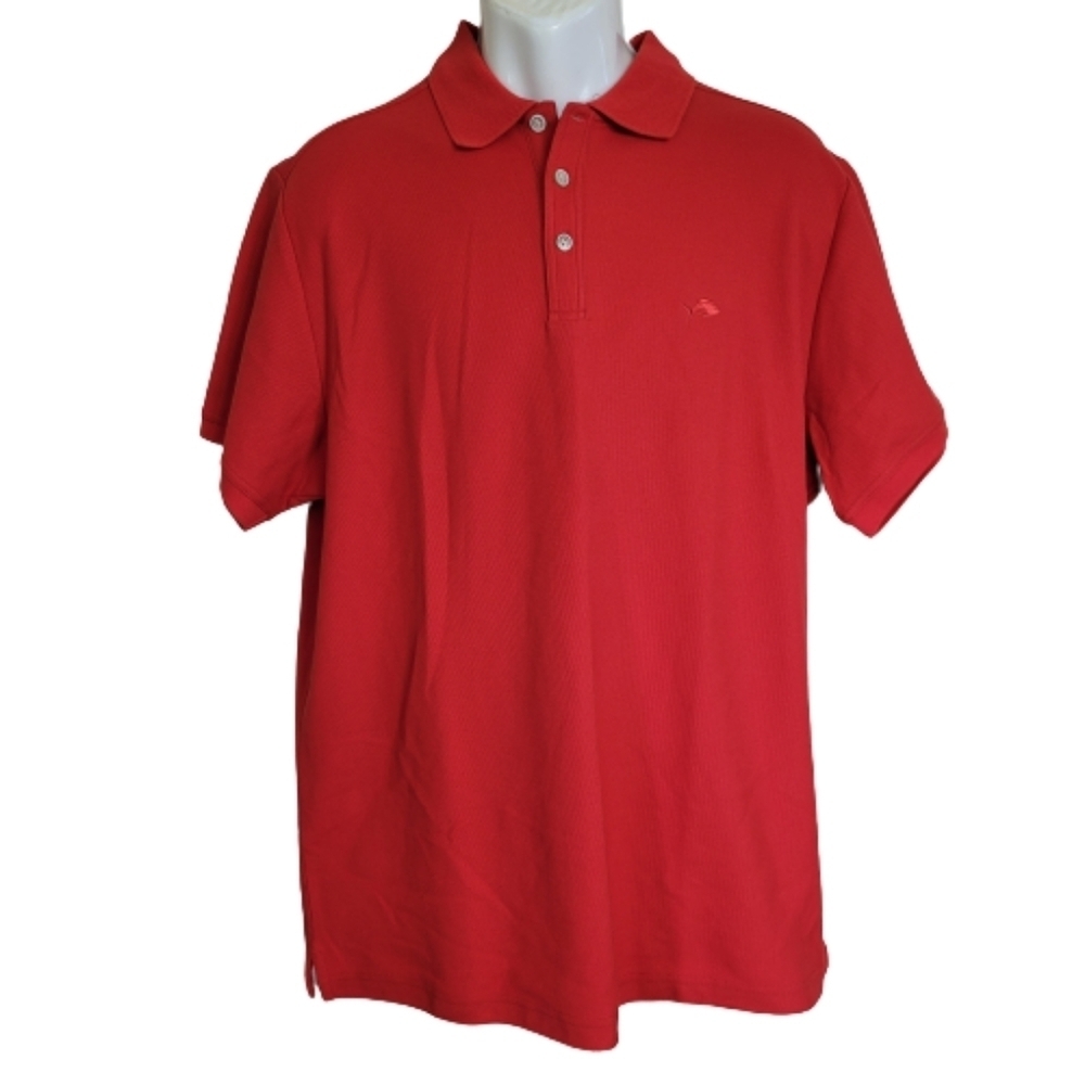 Ocean & Coast Reddish Orange Moisture Wicking Polo Shirt Size Men's XL - Picture 3 of 11